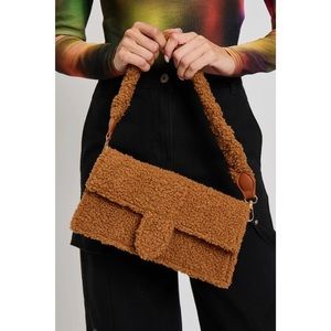 NWT Fergie Crossbody “Teddy/Fur” Style by Moda Luxe- Tan